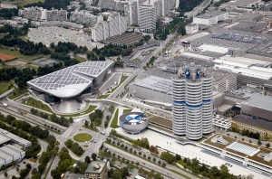 BMW Welt, BMW Plant Munich and Corporate Headquarters - Aerial view (03/2011)