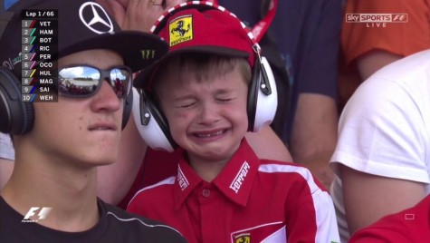 Kimi Raikkonen a făcut un copil să plângă la Barcelona