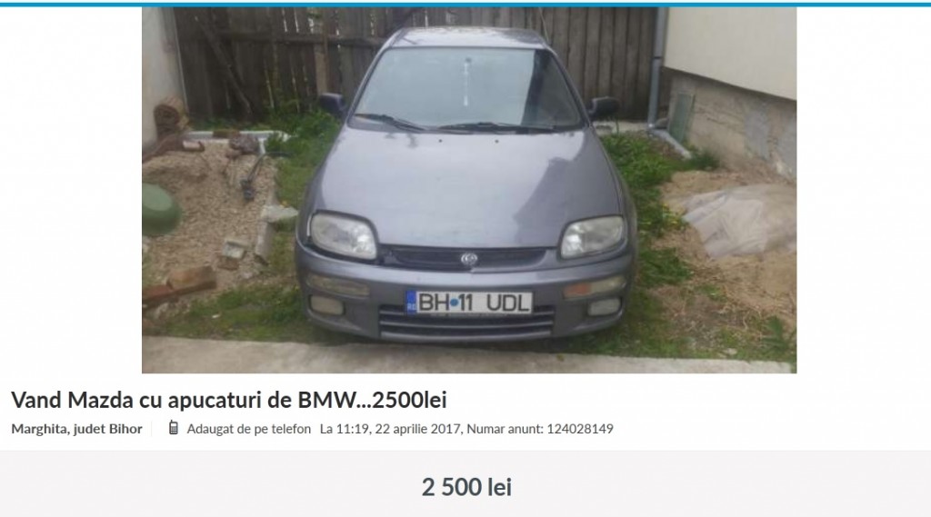 Anunțuri Mazda cu apucaturi de BMW